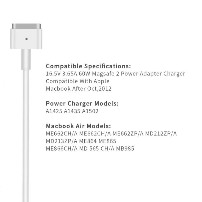 Connettore a 13 pollici di T-punta del caricatore 16.5V 3.65A 60W Magsafe2 del MacBook Pro A1502